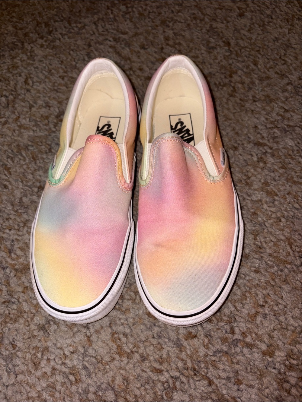 Vans Slip-On Sneakers in Pastel Pink, Yellow, Blue and Green